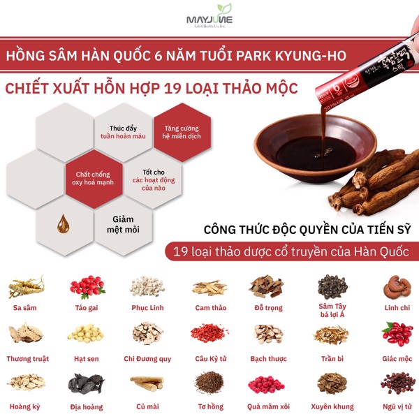 hồng sâm 6 năm tuổi park kyung ho hàn quốc chính hãng